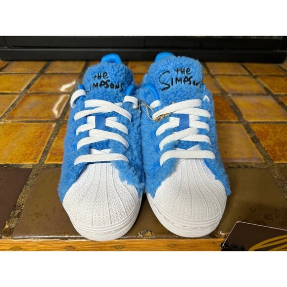 Youth 5 Adidas x The Simpsons Superstar Marge Blue Lifestyle Sneakers GX1774 - Picture 3 of 9
